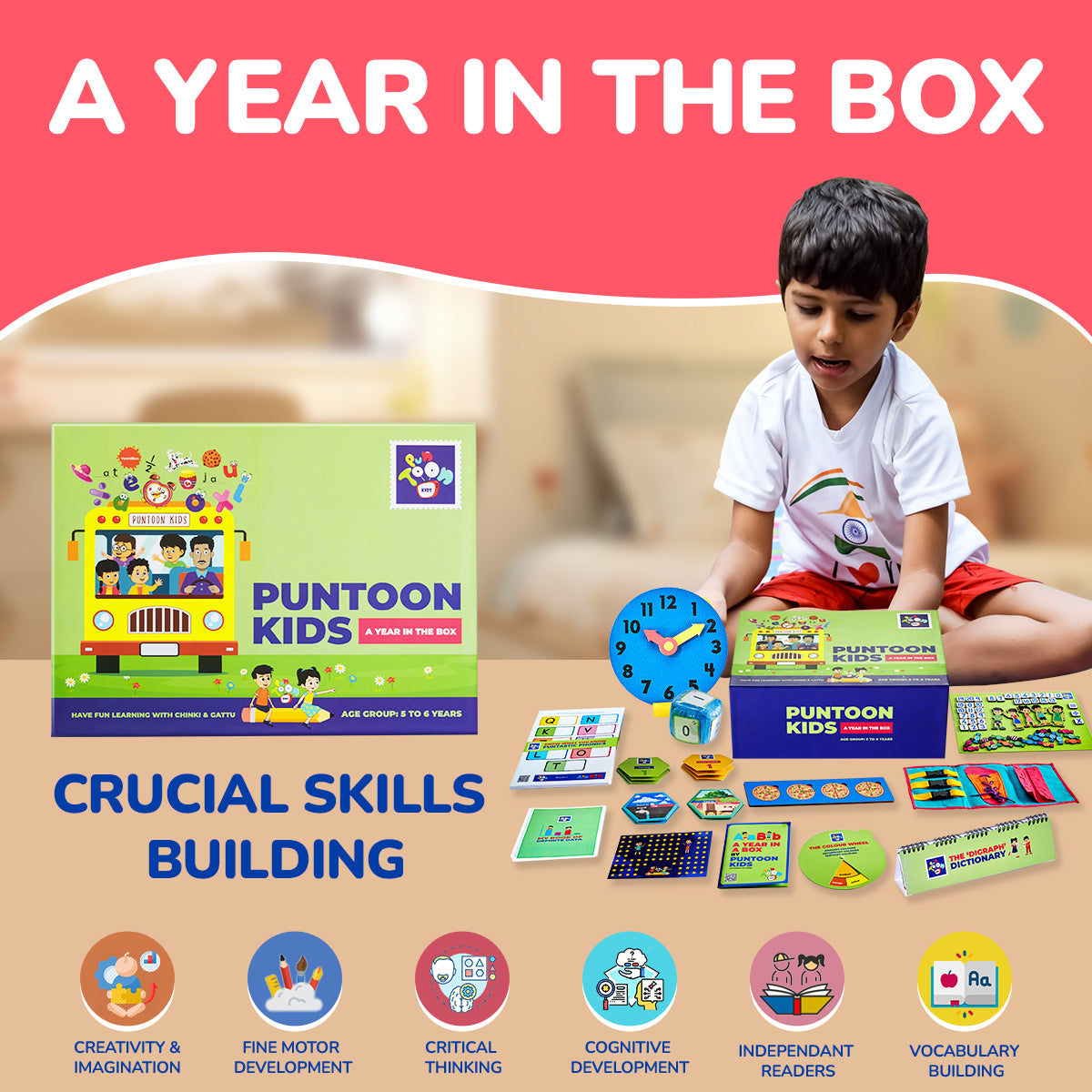 Senior Learning & Education Activity Kit For Kids +5 Yrs
