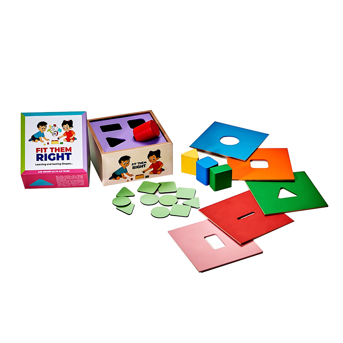 2D & 3D Wooden Shape Sorter Toy