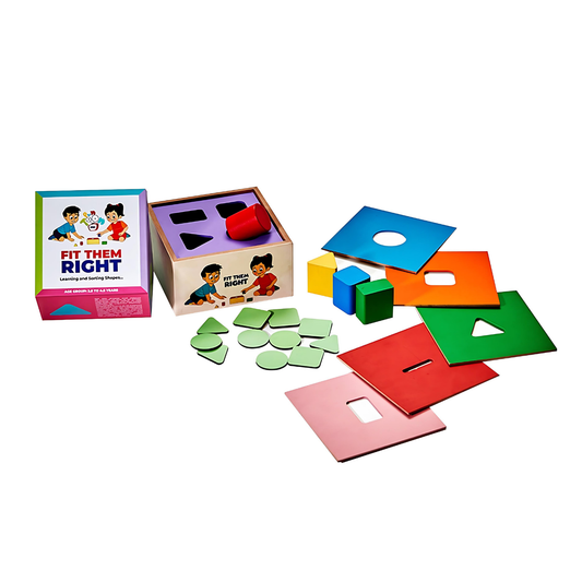 2D & 3D Wooden Shape Sorter Toy