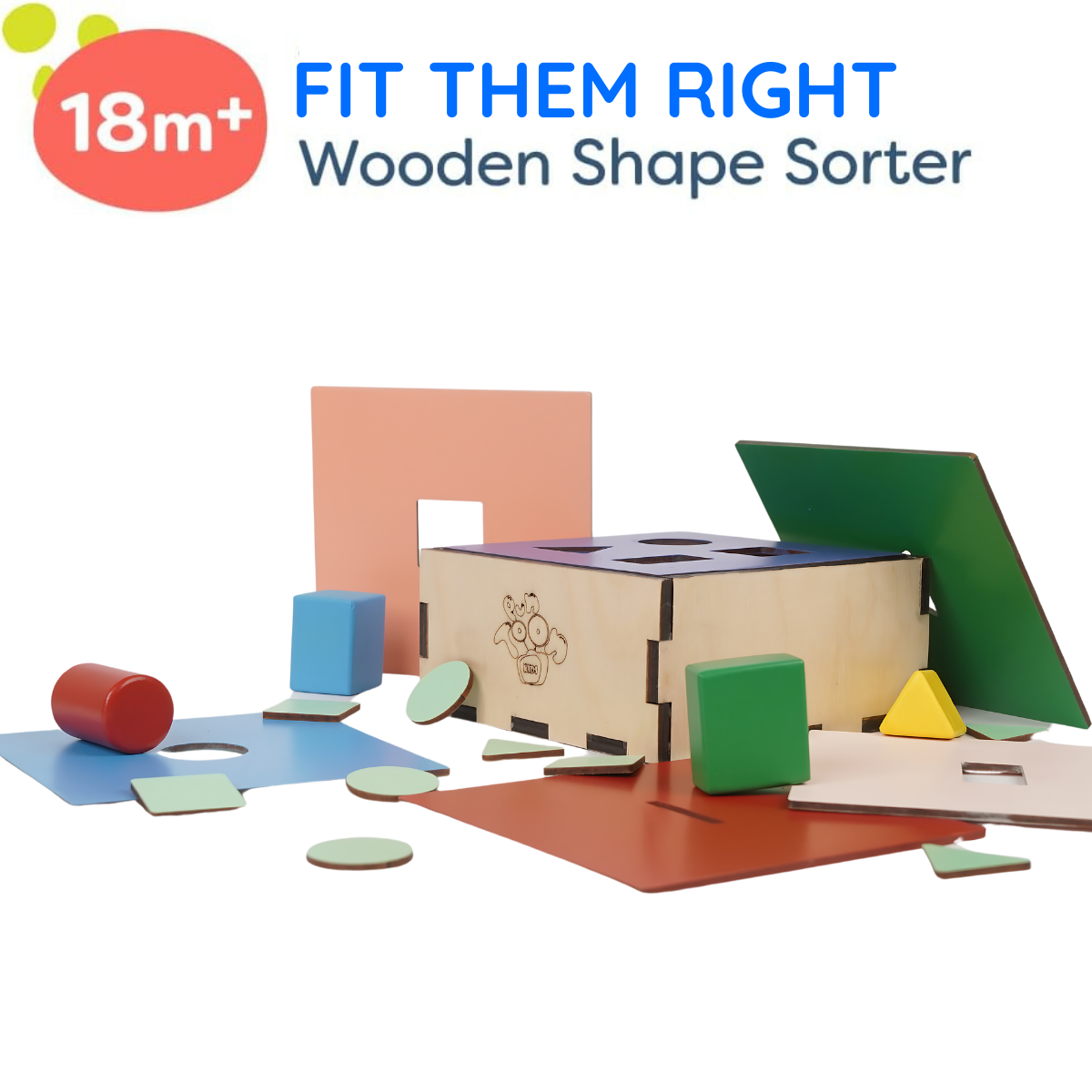 2D & 3D Wooden Shape Sorter Toy