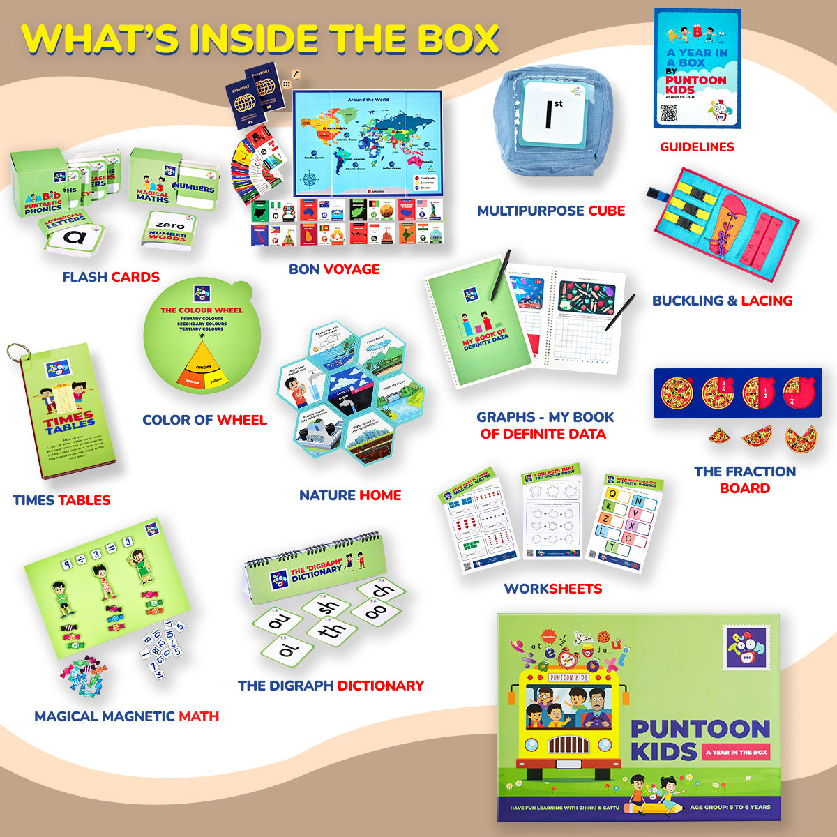 Senior Learning & Education Activity Kit For Kids +5 Yrs