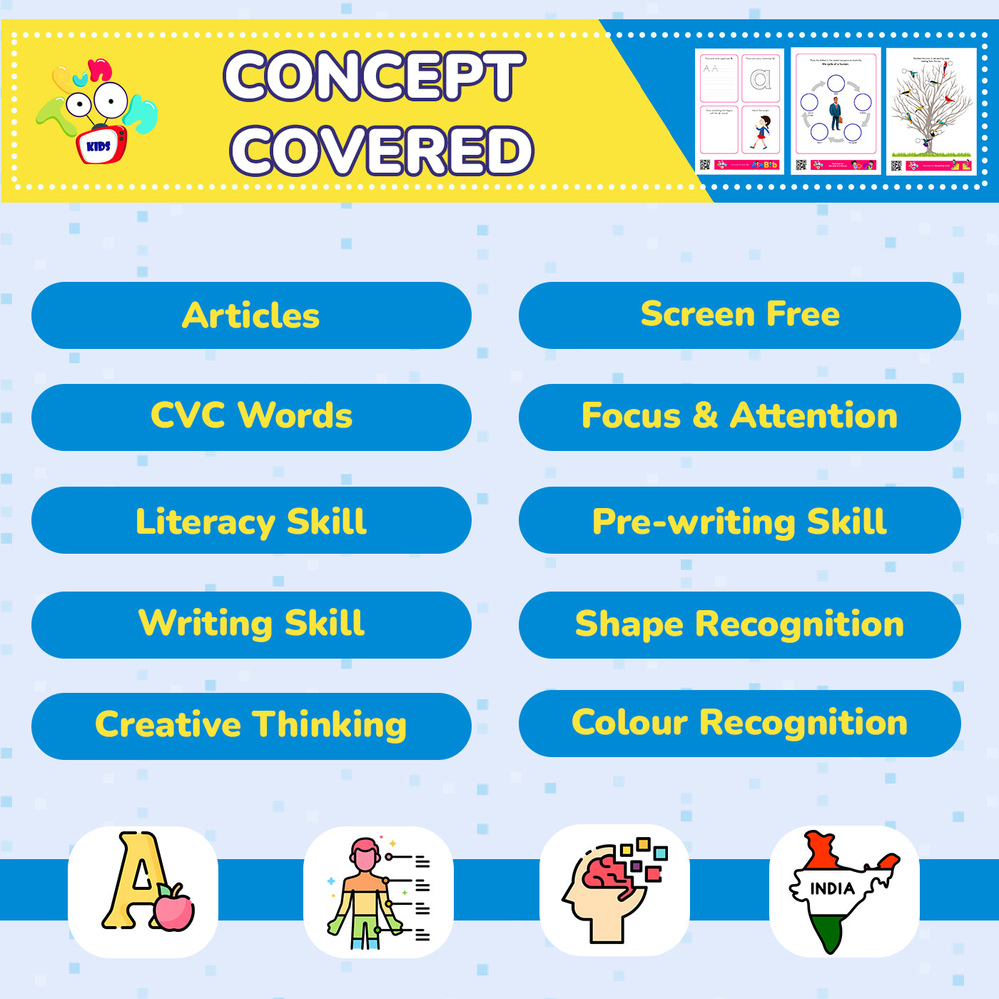 Nursery Educational Worksheet For Kids 3-4 Years