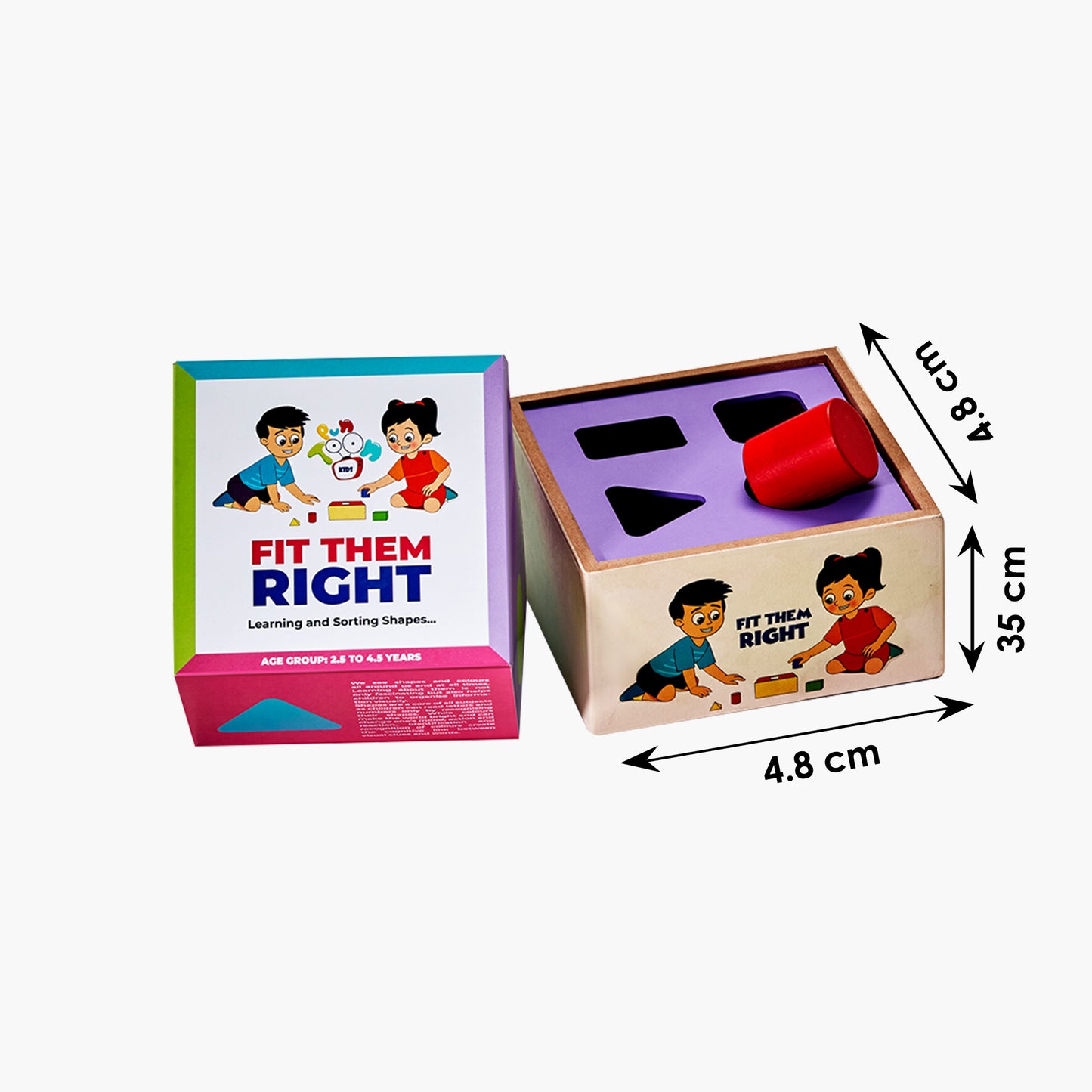 2D & 3D Wooden Shape Sorter Toy