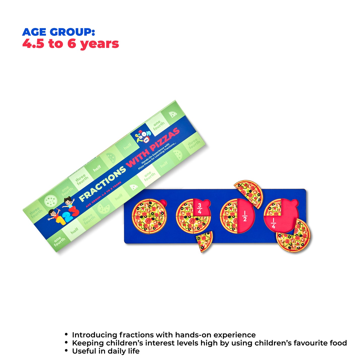 Montessori Pizza Fraction Board Game