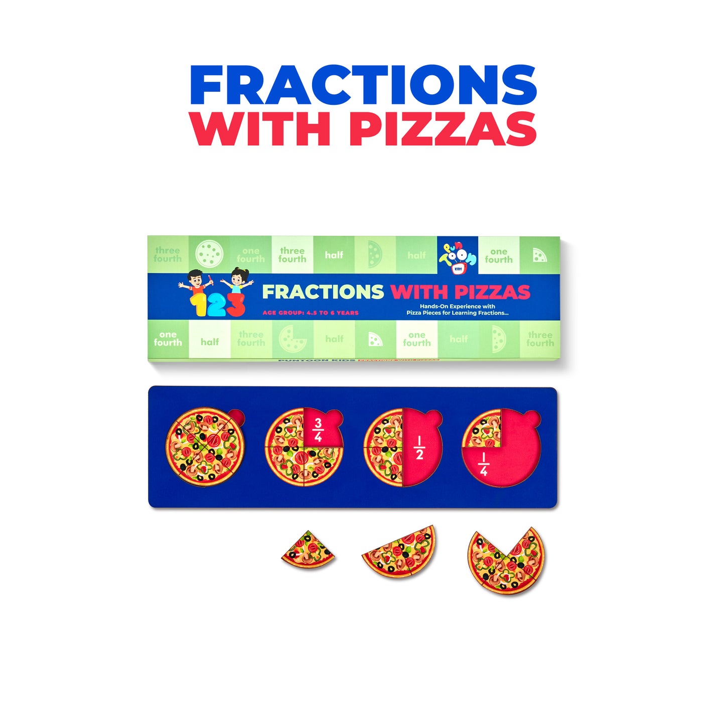 Montessori Pizza Fraction Board Game