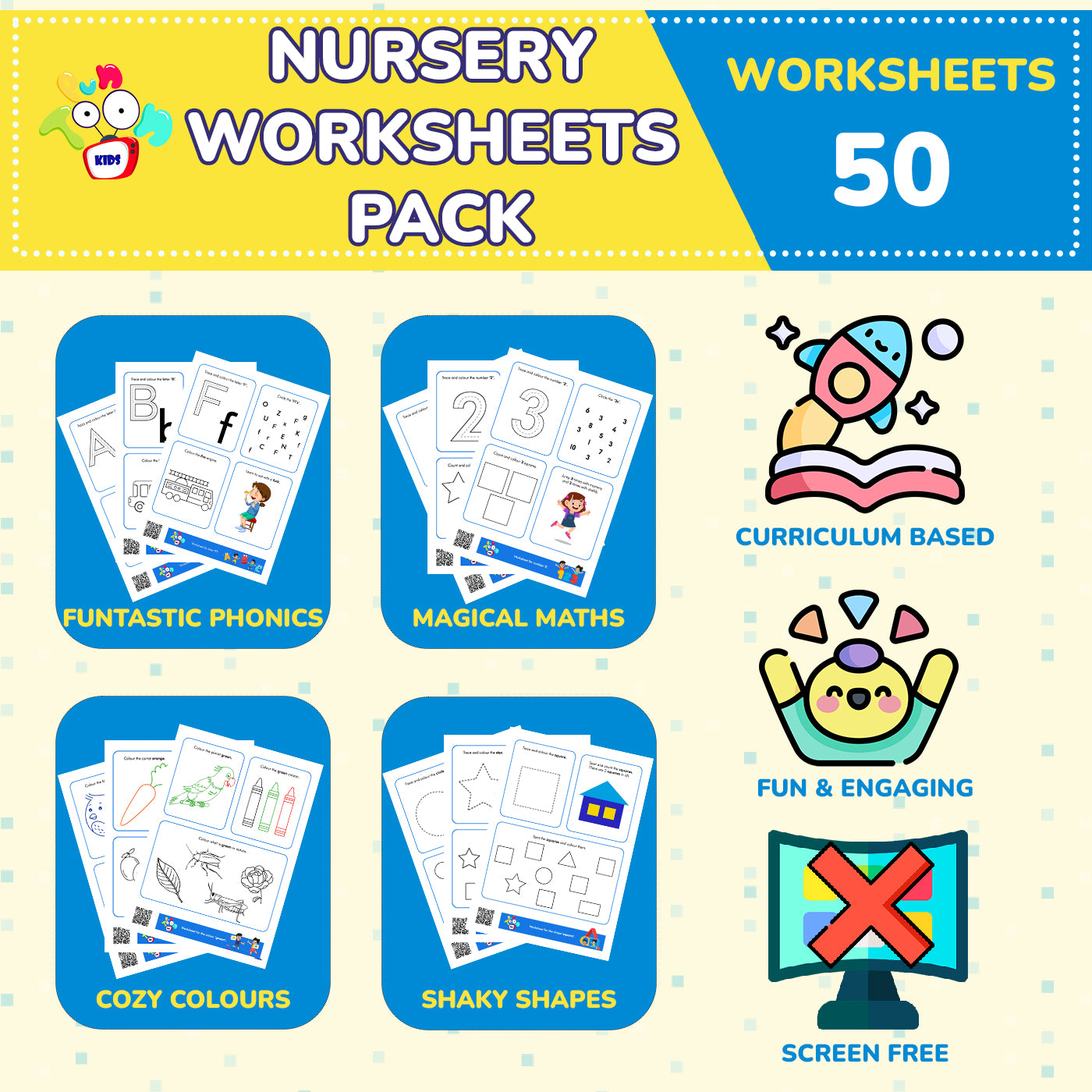 Nursery Educational Worksheet For Kids 3-4 Years