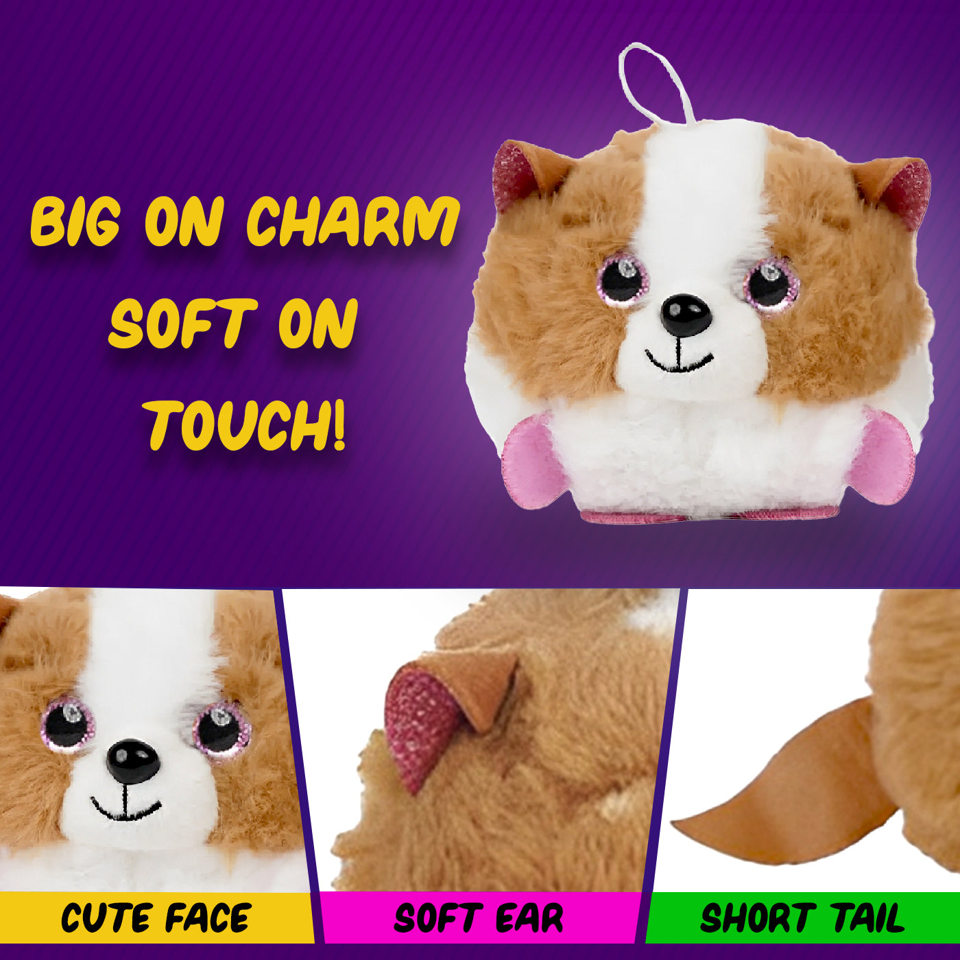 Fluffy Mini Hamster Plush Toy Keychain