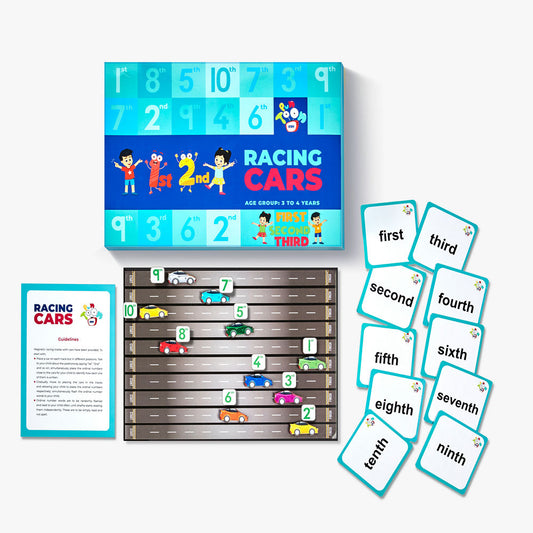 Racing Cars Ordinal Number Magnetic Game