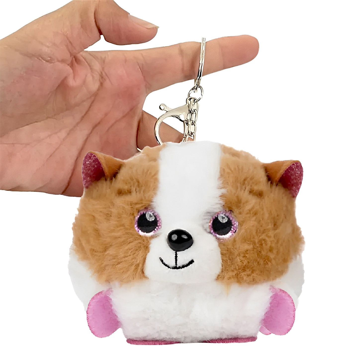 Fluffy Mini Hamster Plush Toy Keychain
