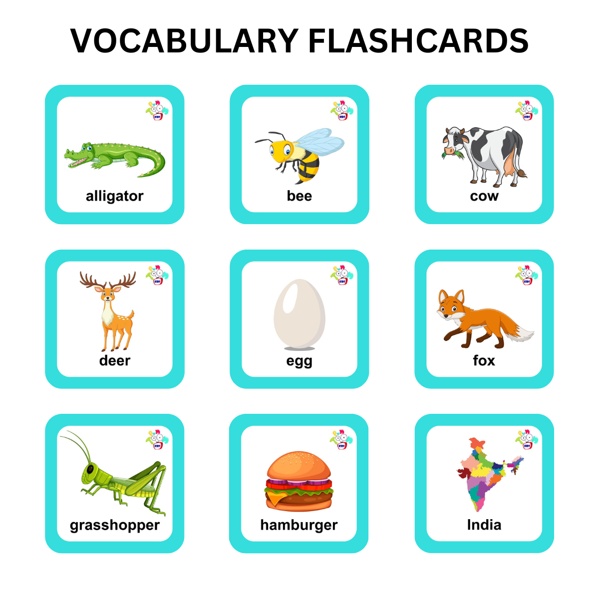 Junior Flash Cards for Kids 4-5 Years