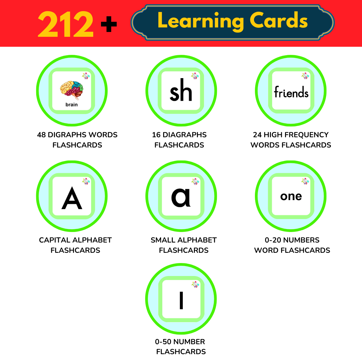 Vocabulary Word Builder Flash Cards for Kids 5-6 Years