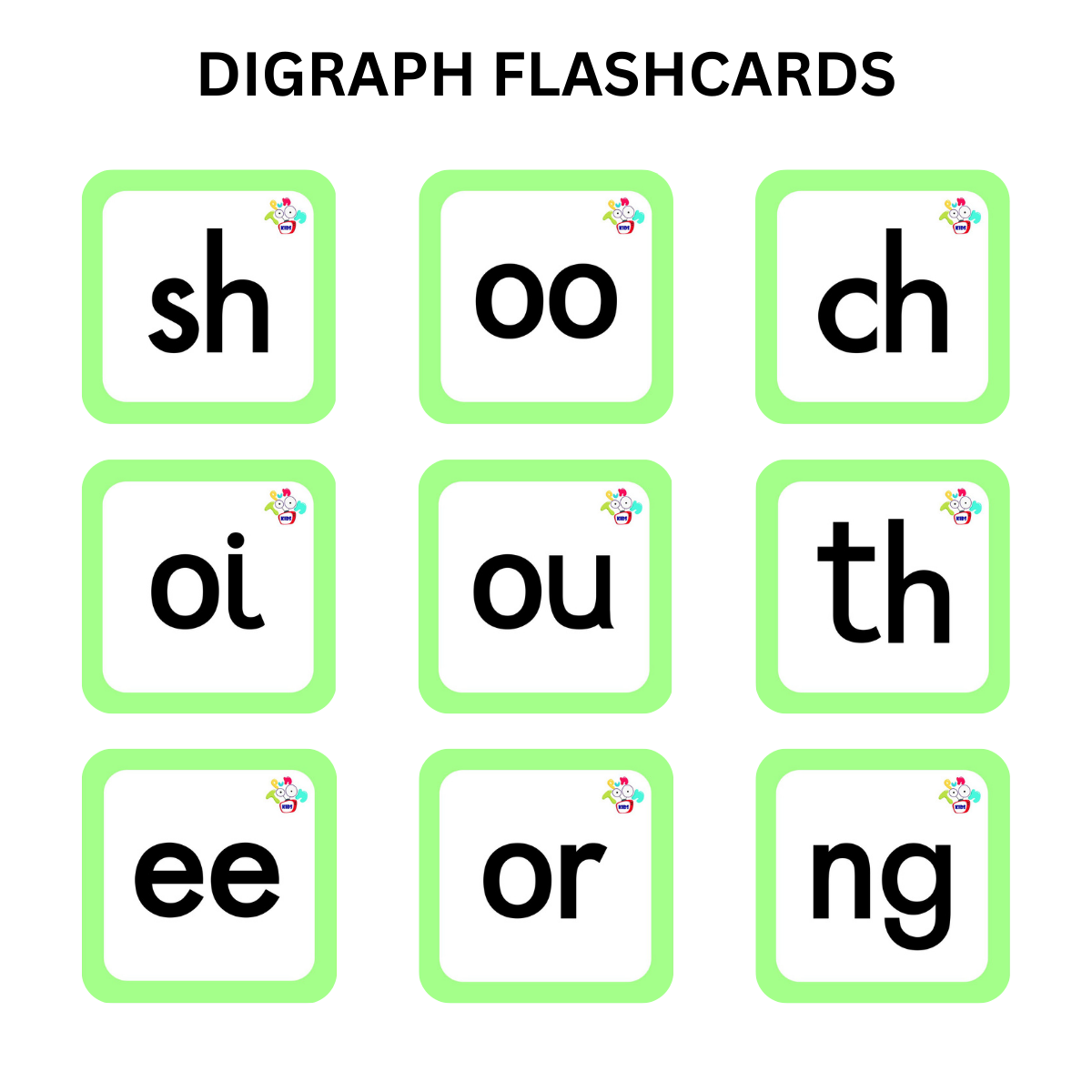 Vocabulary Word Builder Flash Cards for Kids 5-6 Years