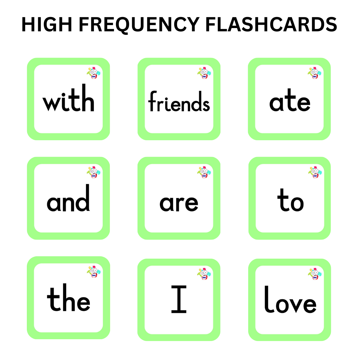 Vocabulary Word Builder Flash Cards for Kids 5-6 Years