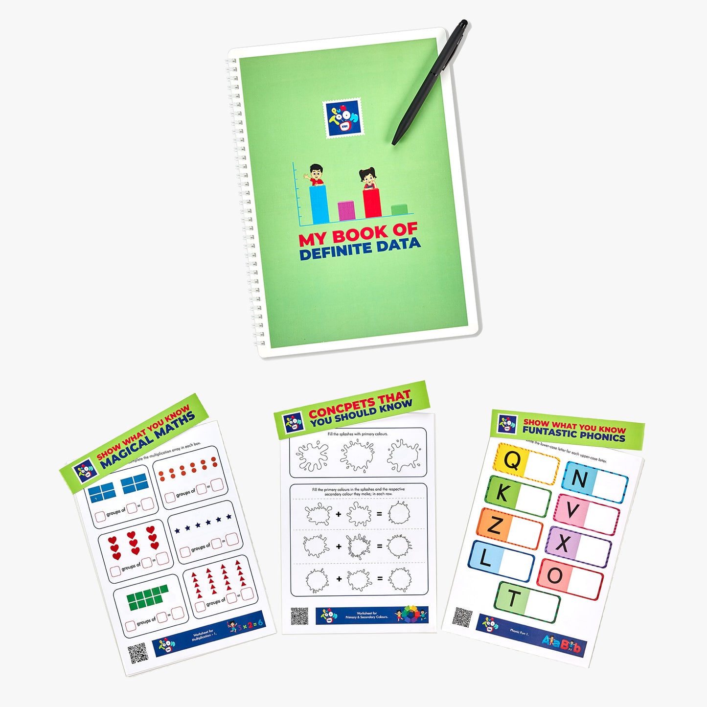 Reusable Data Definite Bar Graph Book And Worksheet Combo For Kids 5-6 Years