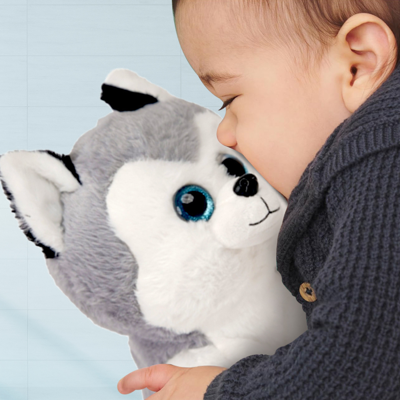 Snowflake Husky soft toy dog for kids