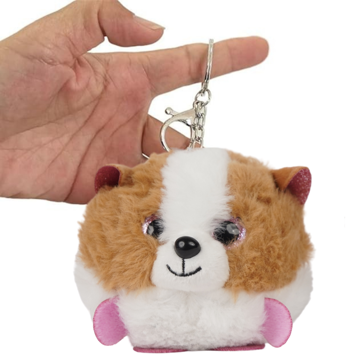 Fluffy Mini Soft Toy Hamster Keychain