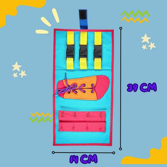 Basic Life Motor Skills Development Buckling and Lacing Toy for Kids