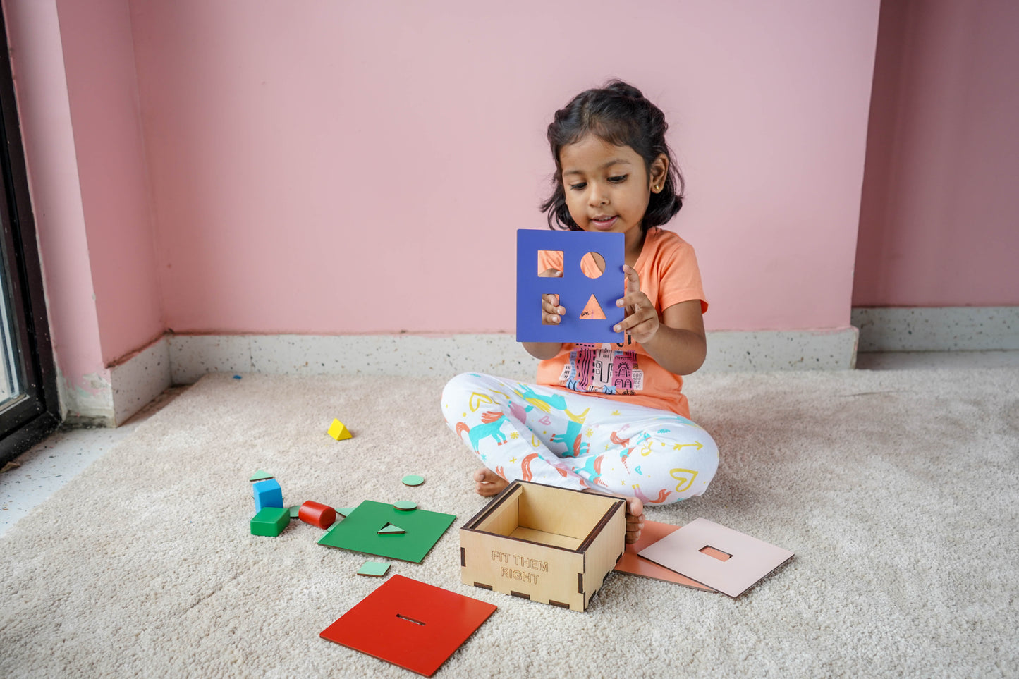 Wooden Shape Sorter Learning Toys For Kids