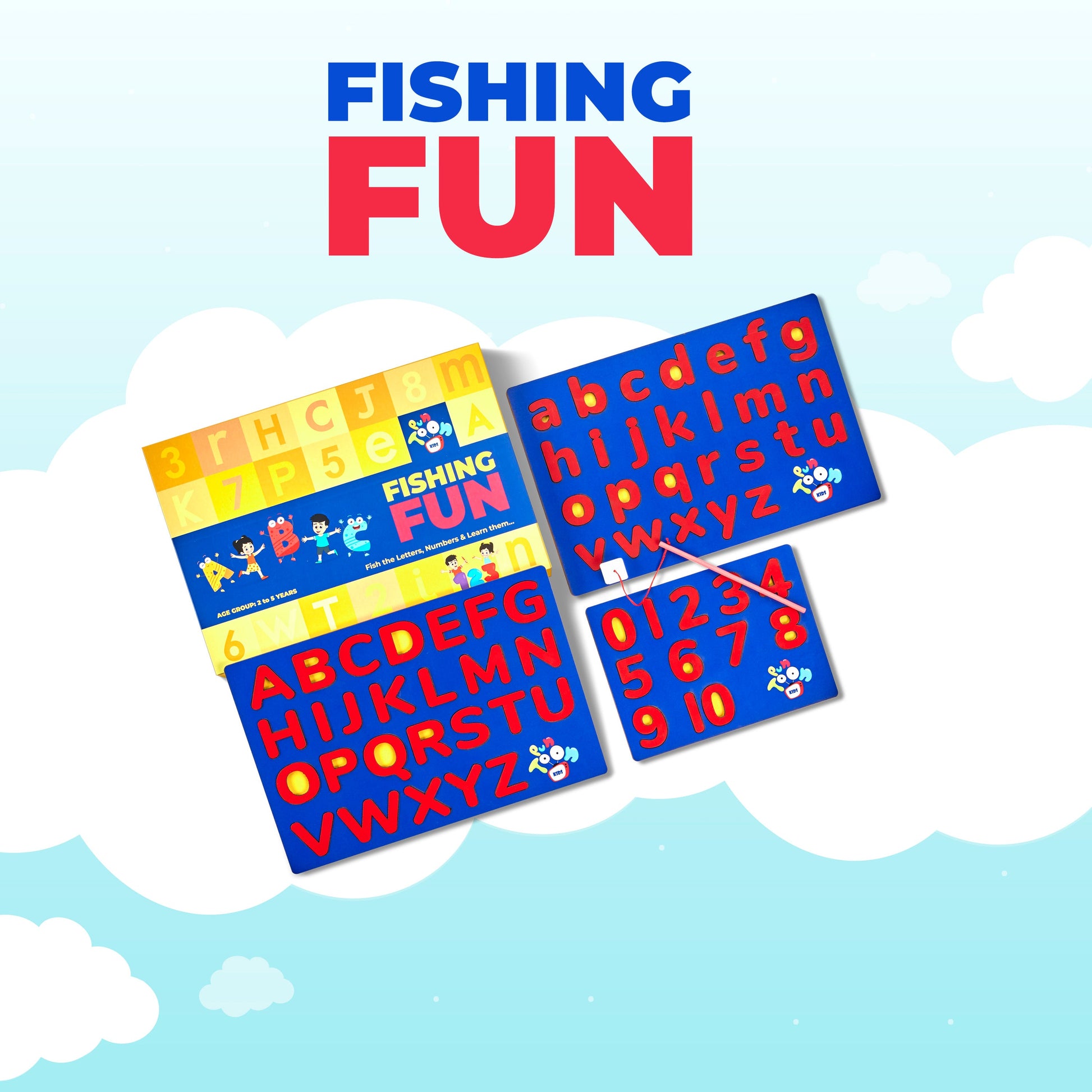 Fishing Fun Puzzles game with a variety of learning options