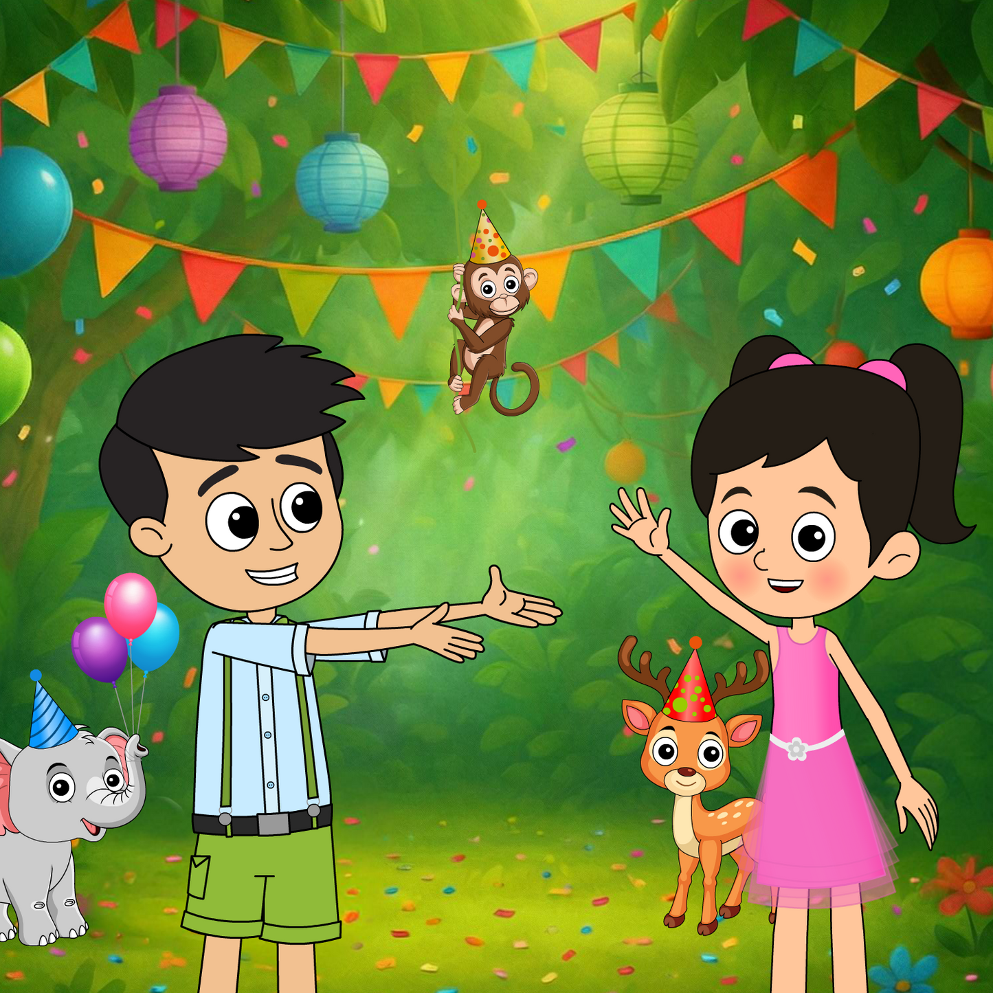 Custom Video Birthday Greeting - Jungle (Digital Product)