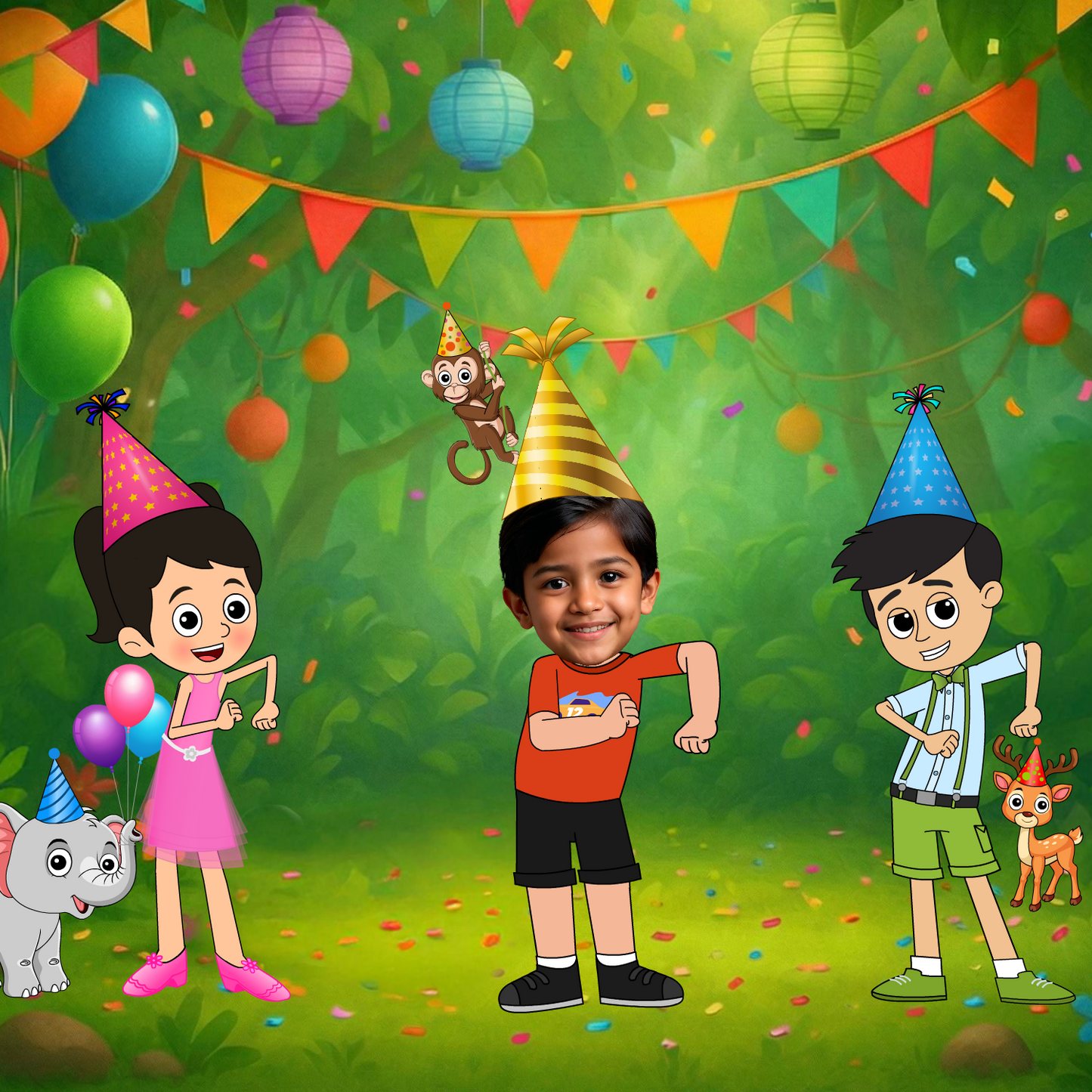 Custom Video Birthday Greeting - Jungle (Digital Product)