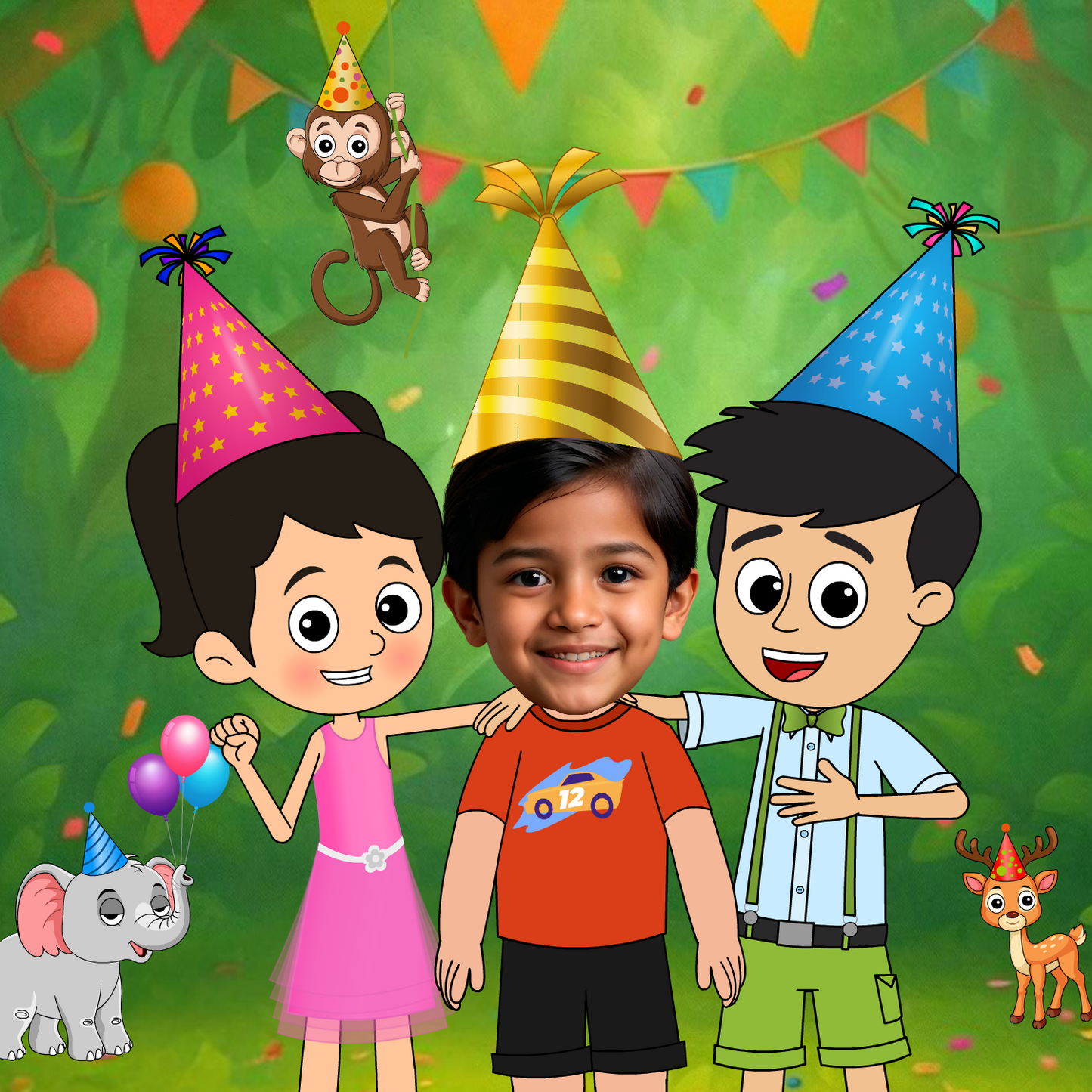 Custom Video Birthday Greeting - Jungle (Digital Product)