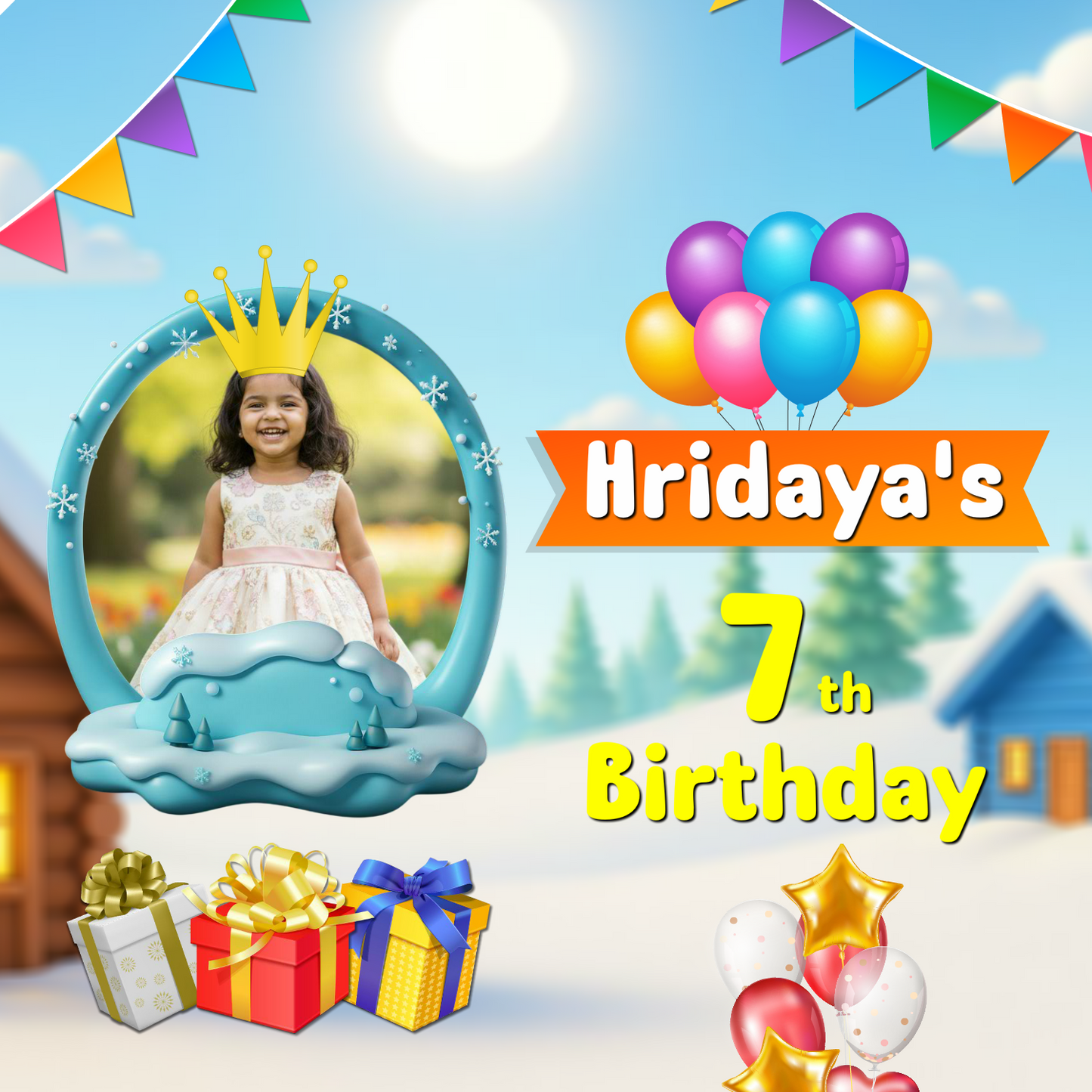 Custom Video Birthday Greeting - Snow Mountain (Digital Product)