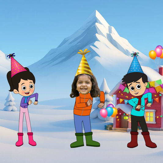 Custom Video Birthday Greeting - Snow Mountain (Digital Product)