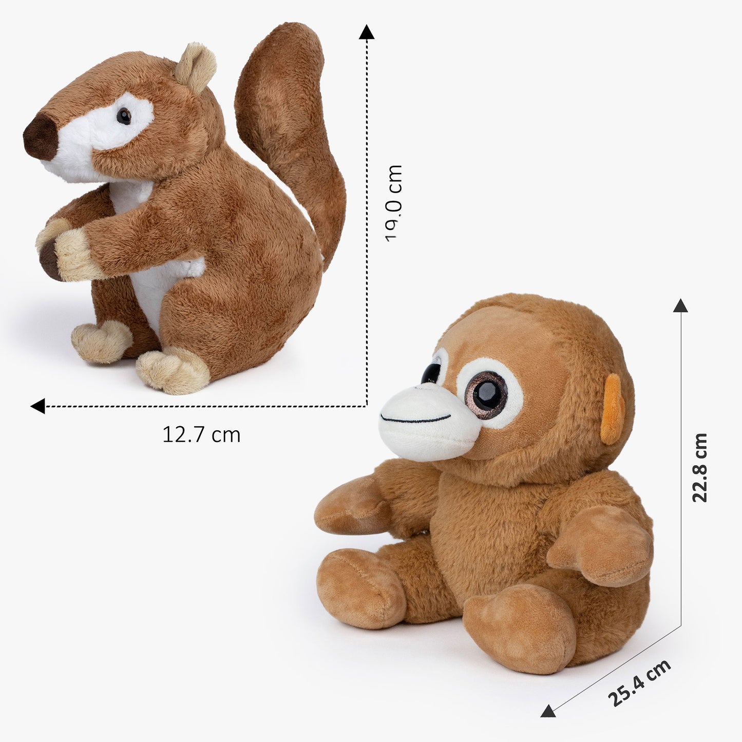 Combo Plush Squirrel & Monkey Dog Soft Toy