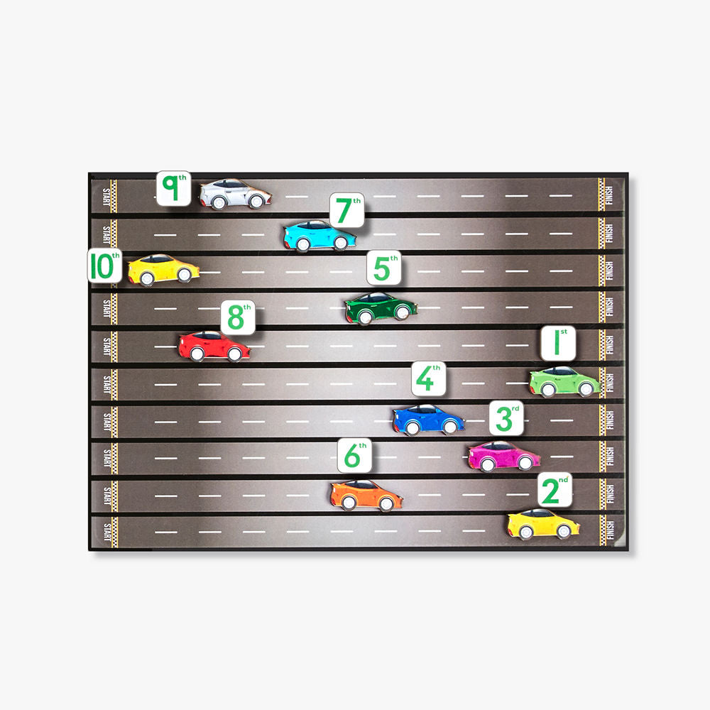 Racing Cars Ordinal Number Magnetic Game For Kids