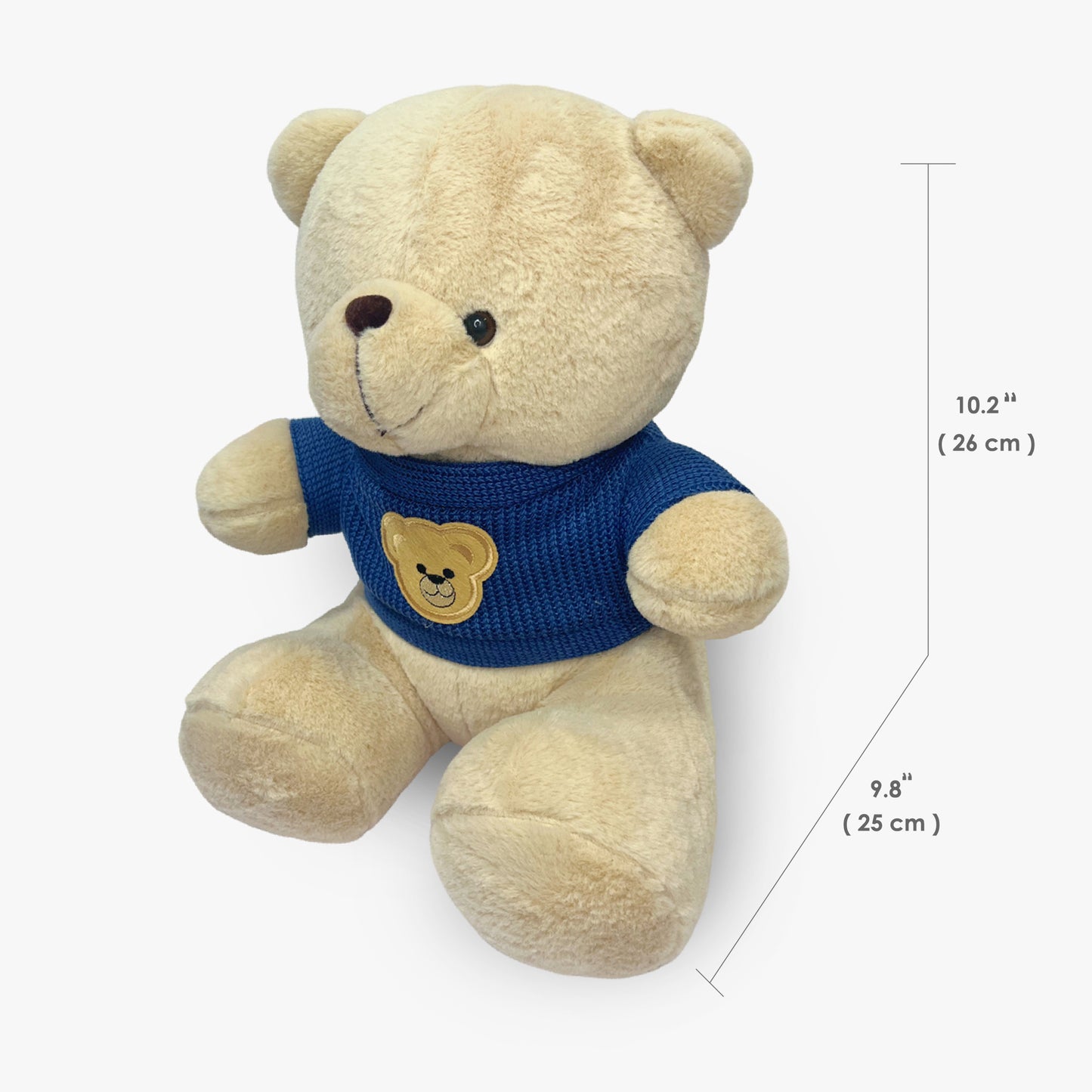 Teddy Bear with Brown T-Shirt Stuffed Animal Soft Toy