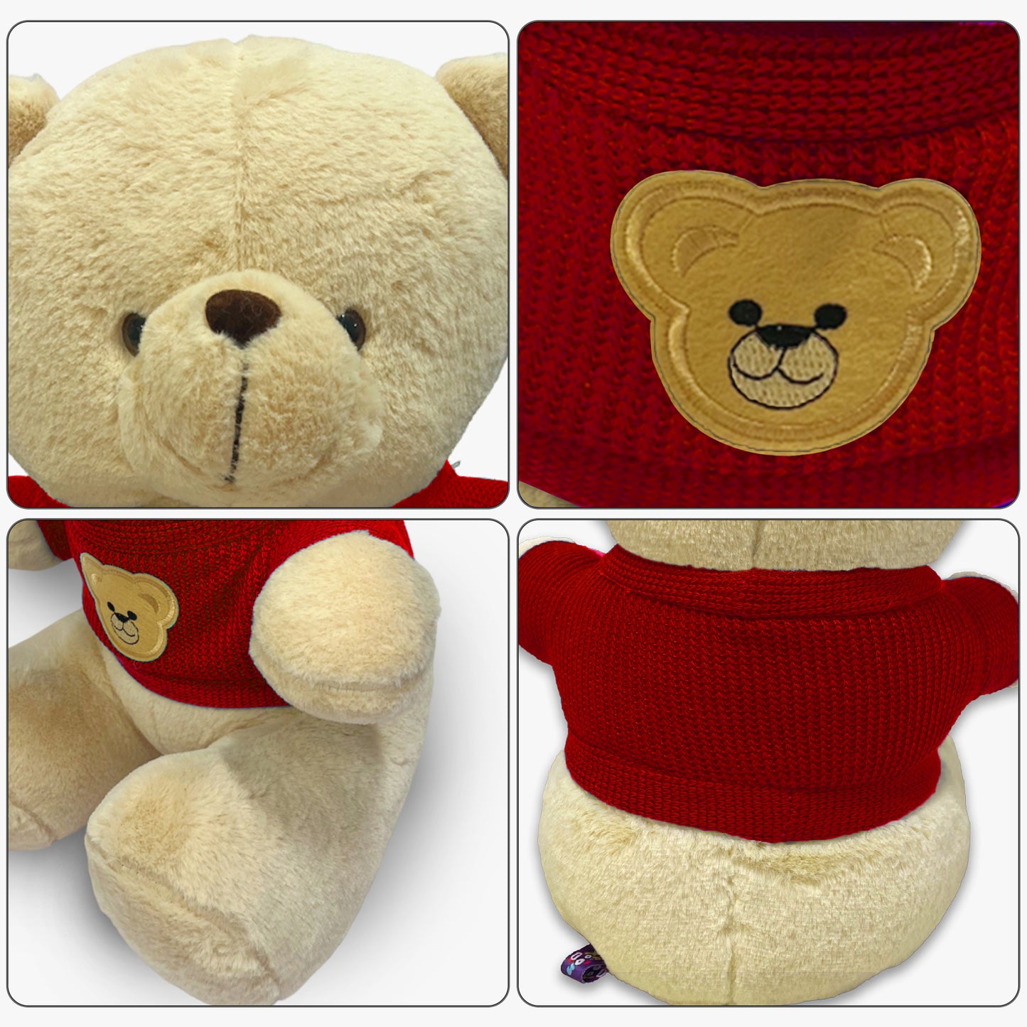 Teddy Bear with Brown T-Shirt Stuffed Animal Soft Toy